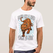 白い色の虎のように勇敢である Tシャツ (正面)