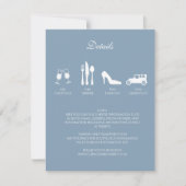 白い芍薬とベビーブルーのディテール 招待状 (正面)