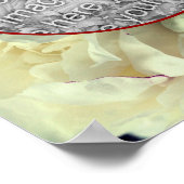 白い芍薬の花の写真でオリジナルのフレームを作ろう ポスター (角)