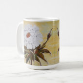 白い芍薬 コーヒーマグカップ (正面左)