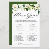 白い花あなたの電話シャワーカードに何がある (正面/裏面)