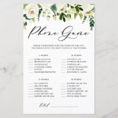 白い花あなたの電話シャワーカードに何がある (正面)