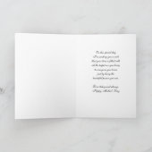 白い花おばあちゃん母の日用カード カード (内部)