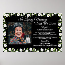 白い花お祝い ポスター