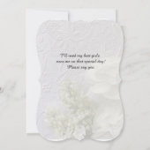 白い花がエンボスの背景 案内状 (裏面)