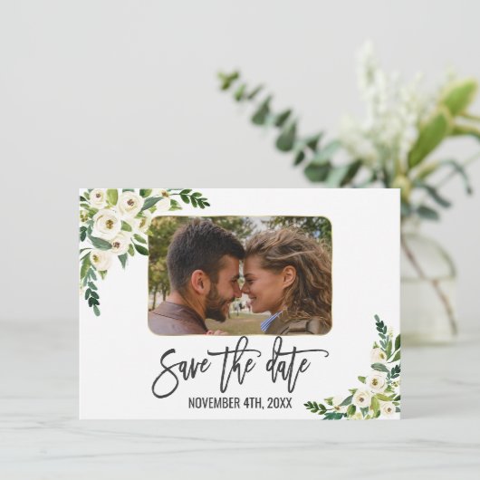 白い花が咲くフォトセーブザデート セーブザデート (スタンド正面)