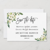 白い花が咲くフォトセーブザデート セーブザデート (裏面)