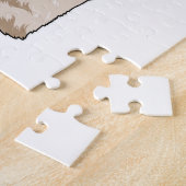 白い花が咲くラマ ジグソーパズル (側面)