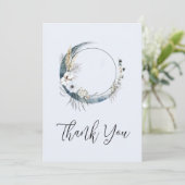 白い花が咲く三日月 サンキューカード (スタンド正面)