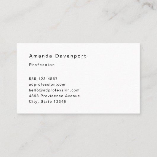 白い花が咲く三日月 名刺 (裏面)