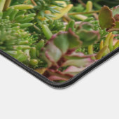 白い花が咲く半汁多汁 デスクマット (コーナー)