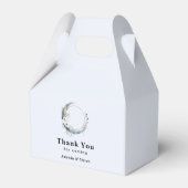 白い花が咲く青い三日月結婚 フェイバーボックス (裏面サイド)