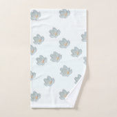 白い花が咲く バスタオルセット (ハンドタオル)