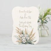 白い花とススキ 招待状 (スタンド正面)