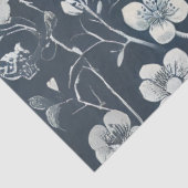 白い花とデニムの切り離し 薄葉紙 (詳細)