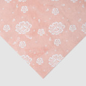 白い花とパステルウォーターカラーピンク 薄葉紙 (詳細)