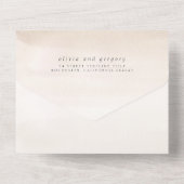 白い花とパンパスグラスエレガントな結婚式 オールインワン招待状 (裏面)