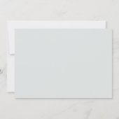 白い花とパンパス草のエレガントなフレーム 洗礼 招待状 (裏面)