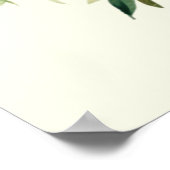 白い花とレモンのブーケ ポスター (角)