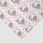 白い花と写真とクリスマスリース 薄葉紙 (詳細)