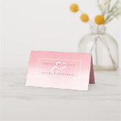 白い花と枠 プレイスカード (裏面)