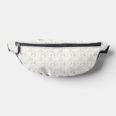 白い花と桃の花White Fanny Pack ファニーパック (レイダウン)
