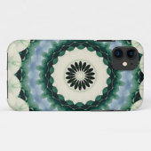 白い花と紺青色の曼荼羅 Case-Mate iPhoneケース (裏面(横))