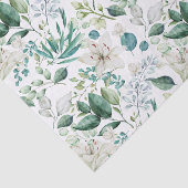 白い花と緑の葉のブライダルシャワー ウェディング 薄葉紙 (詳細)