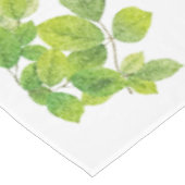 白い花と緑の葉 テーブルクロス (アングル)