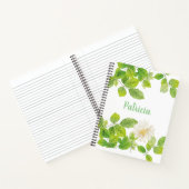 白い花と緑の葉 ノートブック (内部)