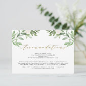 白い花と緑結婚の宿泊施設 エンクロージャーカード (スタンド正面)