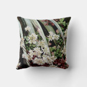 白い花と葉 クッション (裏面)