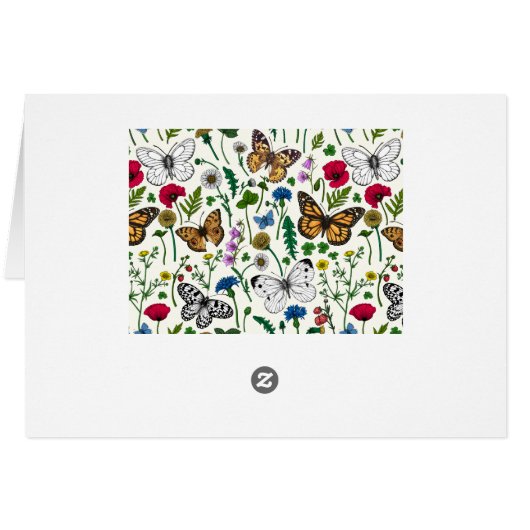 白い花と蝶 (裏面横)