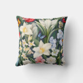 白い花と蝶 クッション (裏面)