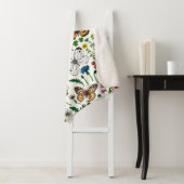 白い花と蝶 シェルパブランケット (インサイチュ)