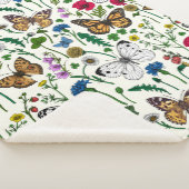 白い花と蝶 シェルパブランケット (3/4)