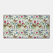 白い花と蝶 デスクマット (正面)