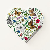 白い花と蝶 ノートブック (裏面)