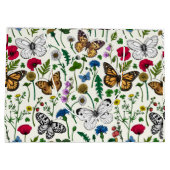 白い花と蝶 ラージペーパーバッグ (裏面)