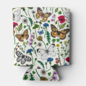 白い花と蝶 缶クーラー (裏面)