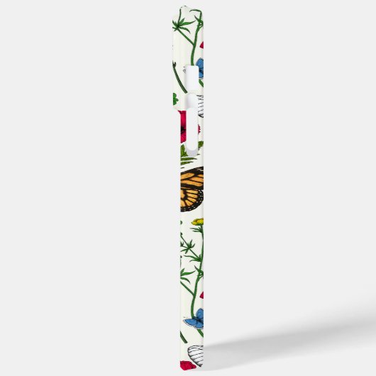 白い花と蝶 Case-Mate iPhoneケース (裏面 / 左)