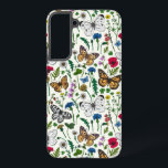 白い花と蝶 SAMSUNG GALAXY S22 ケース<br><div class="desc">様々な絵を描蝶や野生の花の手のコレクション。</div>