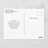 白い花と青い三日月ありがとう ポストカード (裏面)