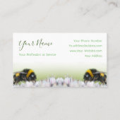 白い花と（昆虫）マルハナバチが白く消える！ 名刺 (裏面)