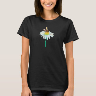 白い花にミツバチ Tシャツ