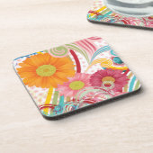 白い花に気づく花 コースター (左側)