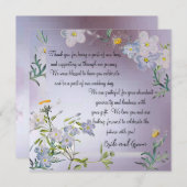 白い花のウェディング　サンキューカード サンキューカード (正面/裏面)