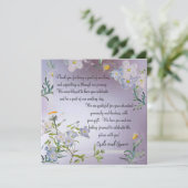 白い花のウェディング　サンキューカード サンキューカード (スタンド正面)