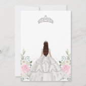 白い花のキンセアニェーラ Mis Quince ご招待状 招待状 (裏面)