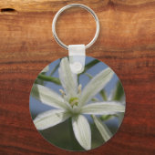 白い花のキーホルダー キーホルダー (正面)